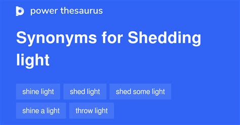 shedding light synonym